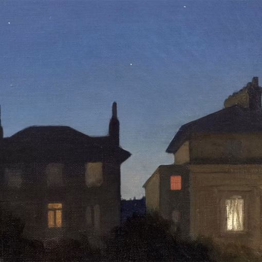 George Clausen Postcards: ‘Summer Night’, George Clausen, oil on canvas, 20th century.