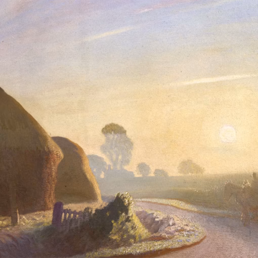 George Clausen Postcards: ‘Sunrise in September’, George Clausen, oil on canvas, 1924.