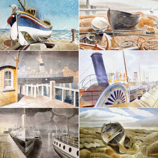 Eric Ravilious Postcards: The Small Craft & Steamers Collection.