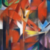 Franz Marc Greetings Cards: ‘The Foxes’, Franz Marc, oil on canvas, 1913.