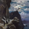 ‘Monks Walk to the Mountain Monastery of Athos’, Hermann Corrodi, oil on canvas, 1905.