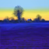 Paul Evans Greetings Cards: ‘Winter Blues’, Paul Evans, acrylic on canvas, 2023.