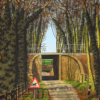 Simon Palmer Prints: ‘Constable Burton Bridge’, Simon Palmer, watercolour with ink and gouache, 2023.