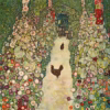 Gustav Klimt Greetings Cards: ‘Garden with Chickens’, Gustav Klimt, oil on canvas, 1916.