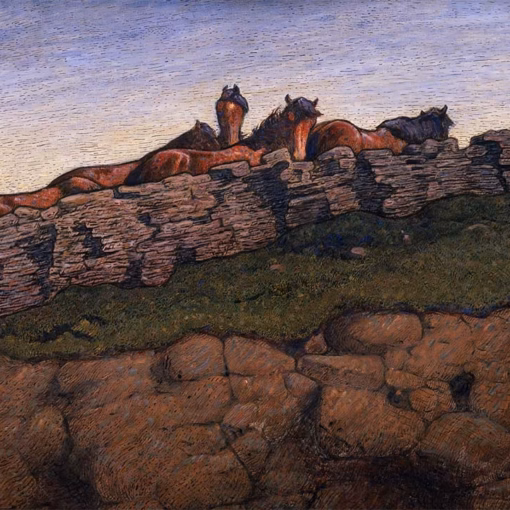 ‘At the Boundary’, Nils Kreuger, oil on board, 1902.