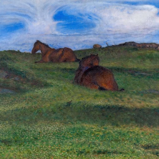 ‘Horses Resting’, Nils Kreuger, oil on canvas, 1896.