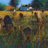 Paul Evans Cards: ‘Summer Light, Winchelsea’, Paul Evans, ink and acrylic, 2023.