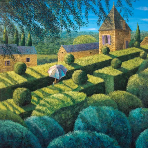 Adrian Sykes Cards: ‘The Maze’, Adrian Sykes, oil and mixed media on board.