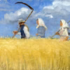 The Skagen Painters: ‘Harvesters’, Anna Ancher, oil on canvas, 1905.