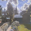 George Clausen Greetings Cards: ‘My Back Garden’, George Clausen, oil on canvas, 1940.