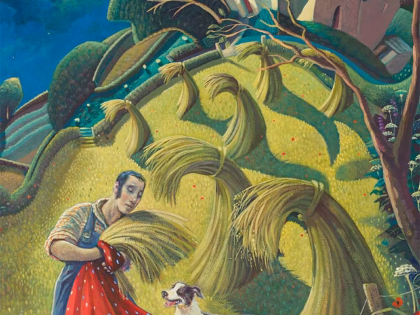 ‘Farmer Wants a Wife’, Jo March, acrylic on board.