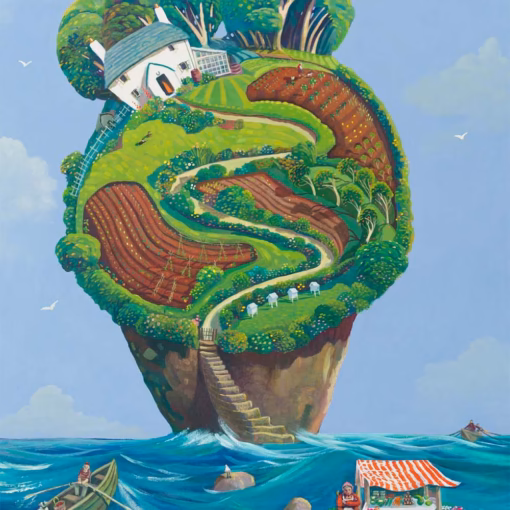 ‘Home Grown’, Jo March, acrylic on board.