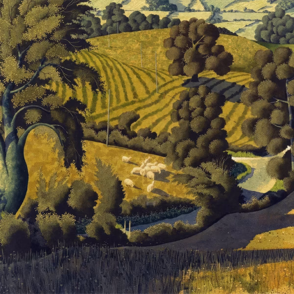‘Junction at High Newstead and Hammer Farm’, Simon Palmer, watercolour, gouache and ink.