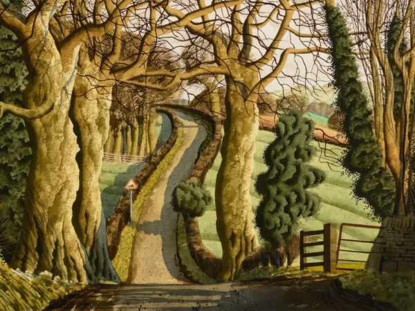 ‘Near Carlton, Wensleydale’, Simon Palmer, watercolour, gouache and ink.