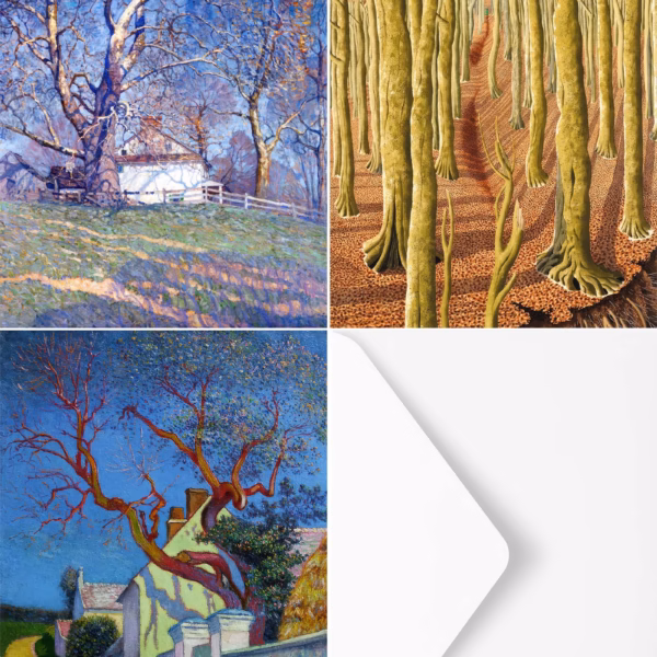 Blue Skies and Bare Branches panel.