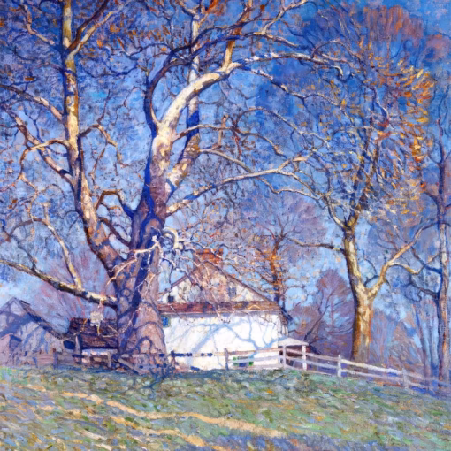 ‘Buttonwood Farm’, Newell Convers Wyeth, oil on canvas, 1920.