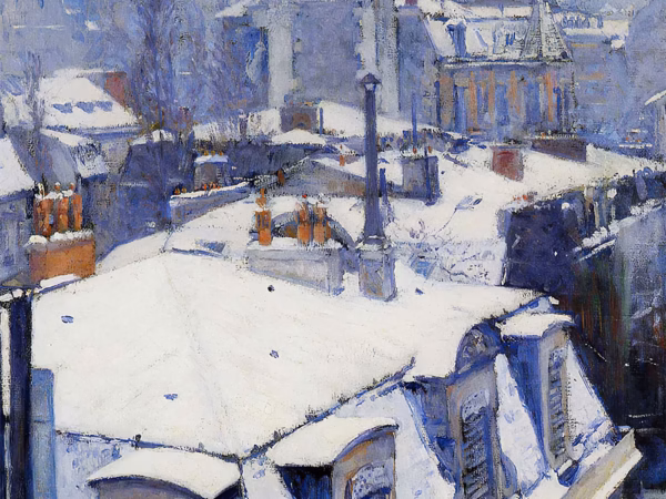 Christmas Cards: ‘Rooftops in the Snow’ Gustave Caillebotte, oil on canvas, 1878.