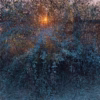 Andrew Gifford Cards: ‘Frost on Bramble Hedge, Barcombe Mills I’, Andrew Gifford, oil on canvas, 2024.