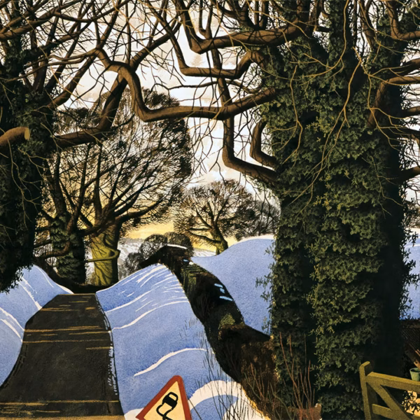 Simon Palmer Greetings Cards:‘Towards Cocked Hat Farm’, Simon Palmer, watercolour, gouache and ink.