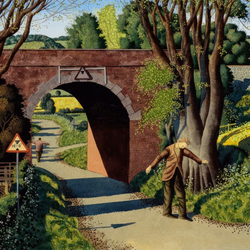 Simon Palmer Greetings Cards: ‘Pigeon Stepping Around Early Summer’, Simon Palmer, watercolour, gouache and ink.