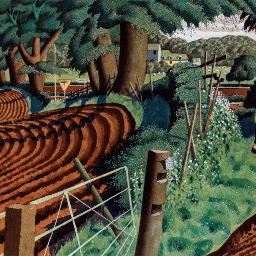 Simon Palmer Greetings Cards: ‘The Rambler’s Society Treasure Hunt Clue 12’, Simon Palmer, watercolour, gouache and ink.