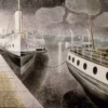 Eric Ravilious Greetings Cards: ‘Bristol Docks’, Eric Ravilious, watercolour, 1938.