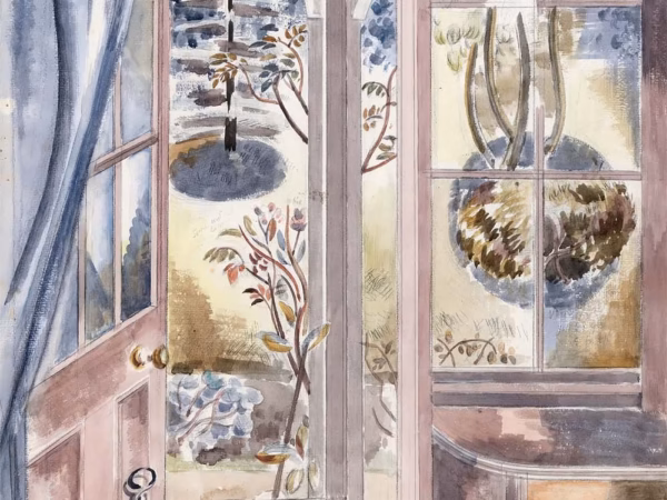 Paul Nash Art: Greetings Cards: ‘The Door to a Garden’, Paul Nash, watercolour, 1925.