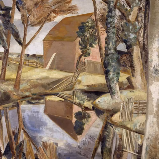 Paul Nash Greetings Cards: ‘Oxenbridge Pond’, Paul Nash, oil on canvas, 1927/28.