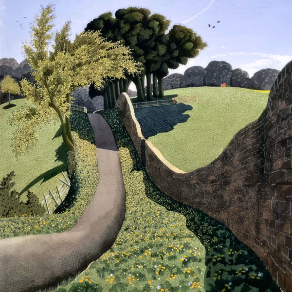 Simon Palmer Greetings Card: ‘Dandelions’, Simon Palmer, ink, watercolour and gouache.