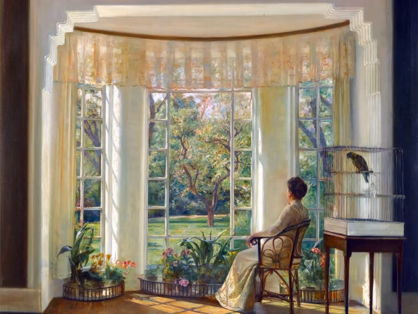 ‘Reflections’, Carl Vilhelm Holsøe (1863-1935), oil on canvas.