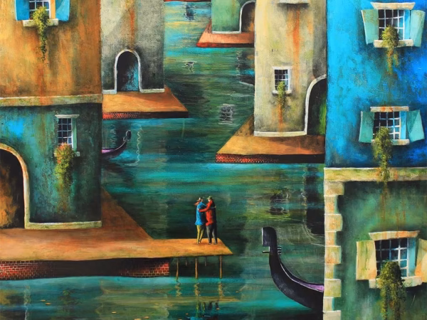 ‘A Place of Knowing’, Adrian Sykes, oil and mixed media on board.