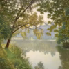 ‘Matin à Villeneuve (From Waters Edge)’, Henri Biva, oil on canvas, 1905.