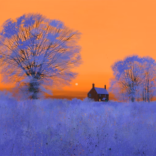 ‘Hoar Frost’, Paul Evans, ink & acrylic, 2022.