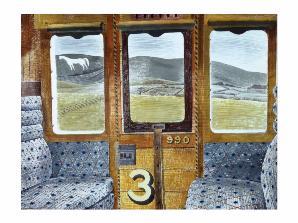 Eric Ravilious Prints: 'Train Landscape'.
