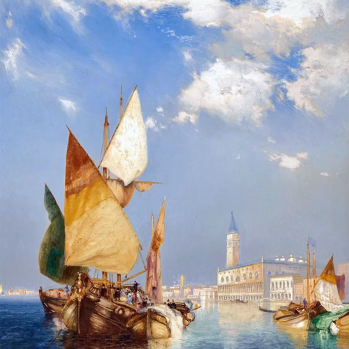 ‘The Grand Canal, Venice’ , Thomas Moran, oil on canvas, 1903.