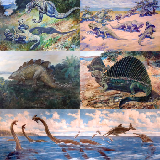 Charles Robert Knight Prehistoric Animals Postcard Collection.