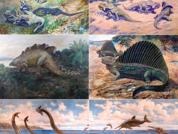 Charles Robert Knight Prehistoric Animals Postcard Collection.