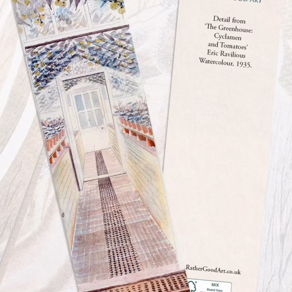 Eric Ravilious Bookmark 'Greenhouse: Cyclamen and Tomato'.