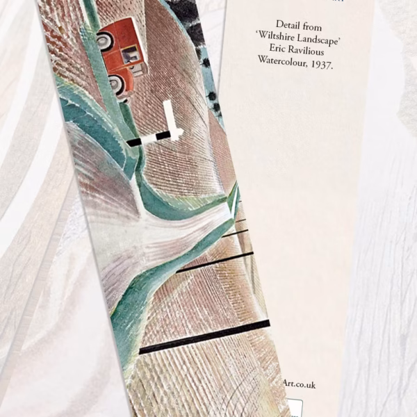 Eric Ravilious Bookmark: 'Wiltshire Landscape'.