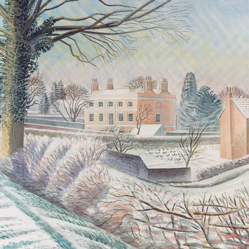 Eric Ravilious Christmas Cards: ‘The Vicarage in Winter’ Eric Ravilous, watercolour, 1935