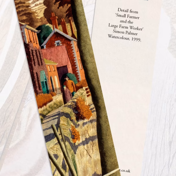 Simon Palmer 'Small Farmer and large Farm Worker' Bookmark.