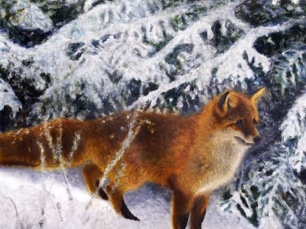Wildlife Christmas Cards: ‘Fox in Winter’, Bruno Liljefors.