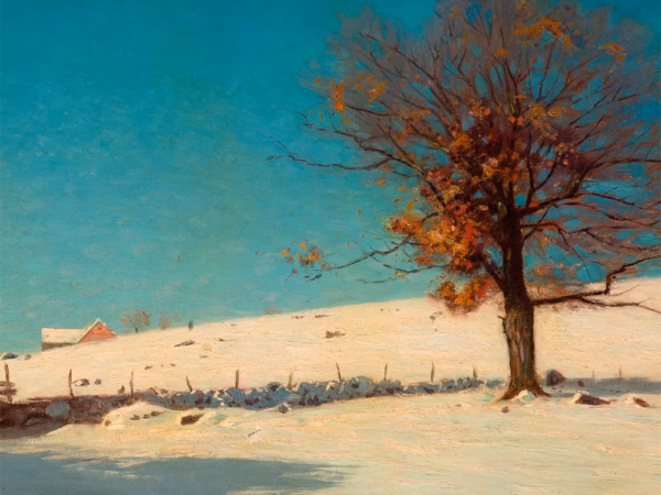 Christmas Cards: ‘Old Oaks Defiance, Woodstock, Vermont’, L. Birge Harrison.