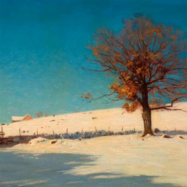 Christmas Cards: ‘Old Oaks Defiance, Woodstock, Vermont’, L. Birge Harrison.