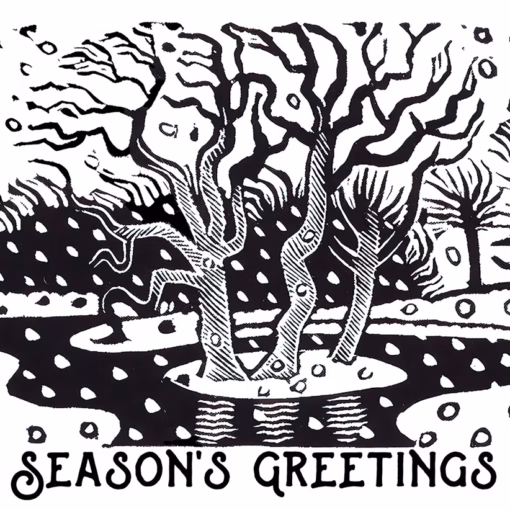 Eric Ravilious 'December' Woodcut Christmas Card.