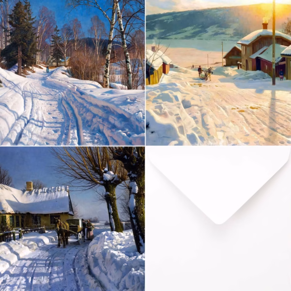 Peder Mørk Mønsted Christmas Card Collection (6 Card Pack).