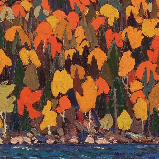 ‘Autumn Foliage’, John Thomson, oil on board, 1915.