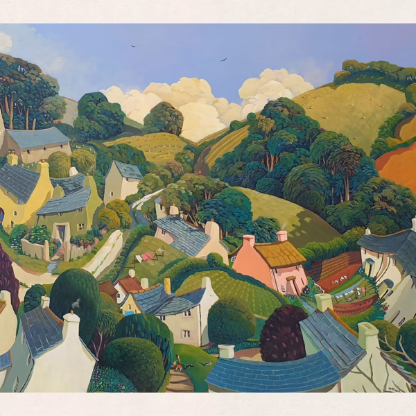 ‘Mrs. Randall’s Goats’, Jo March, acrylic on board. A4 Board Print.