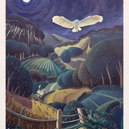 ‘The Owl’, Jo March, acrylic on board. A4 Board Print.