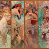 Alphonse Mucha Four Seasons Bookmark Collection.